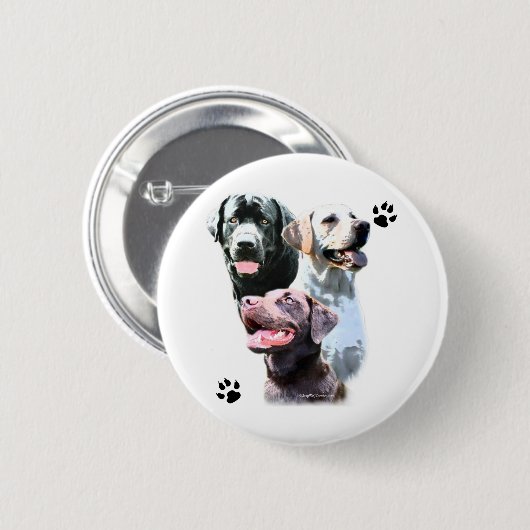 Labrador Retriever Trio - Button (Voorkant /achterkant)