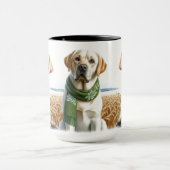 Labrador Retriever Trio Christmas Coffee Mok Cup (Midden)