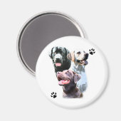 Labrador Retriever Trio - Magneet (Voorkant / Achterkant)