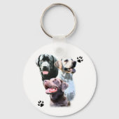 Labrador Retriever Trio - Sleutelhanger (Voorkant)