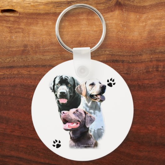 Labrador Retriever Trio - Sleutelhanger (Achterkant)