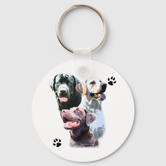 Labrador Retriever Trio - Sleutelhanger (Voorkant)