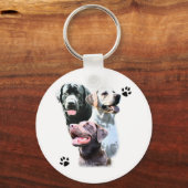 Labrador Retriever Trio - Sleutelhanger (Voorkant)