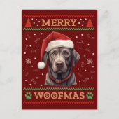 Labrador Retriever Ugly Kerstmis Briefkaart (Voorkant)