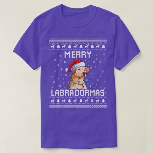 Labrador Retriever Ugly KerstSweater Labrador T-shirt (Design voorkant)