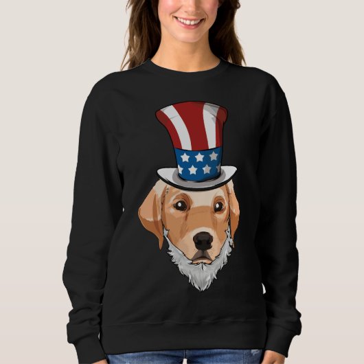 Labrador Retriever Uncle Sam Lincoln Baard 4th of Trui (Voorkant)