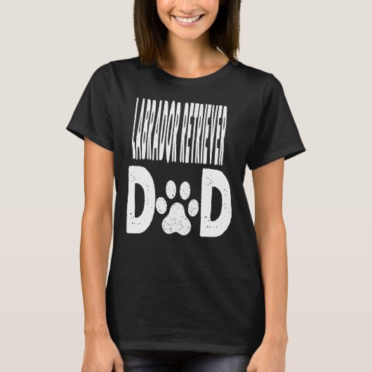 labrador retriever vader hond eigenaar t-shirt (Voorkant)
