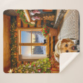 Labrador Retriever Vakantie  Sherpa Deken (Voorkant (horizontaal))