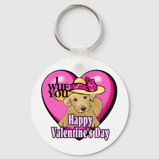 Labrador Retriever Valentijnsdag Cadeaus Sleutelhanger (Voorkant)
