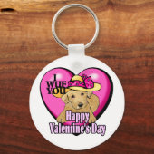 Labrador Retriever Valentijnsdag Cadeaus Sleutelhanger (Voorkant)