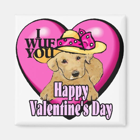 Labrador Retriever Valentijnsdag Gifts Magneet (Voorkant)