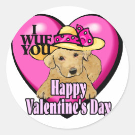 Labrador Retriever Valentijnsdag Gifts Ronde Sticker