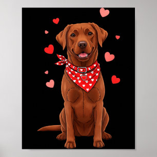 Labrador Retriever Valentijnsdag Hond Liefhebber H Poster