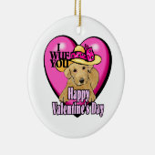 Labrador Retriever Valentijnsdag Keramisch Ornament (Rechts)