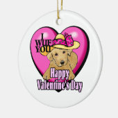 Labrador Retriever Valentijnsdag Keramisch Ornament (Links)
