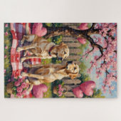 Labrador Retriever Valentijnsdag Kunst Legpuzzel (Horizontaal)