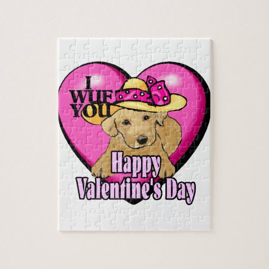 Labrador Retriever Valentijnsdag Legpuzzel (Verticaal)