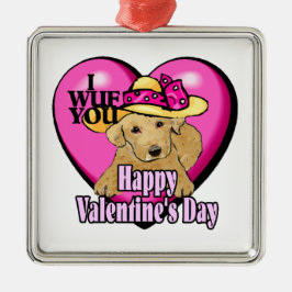 Labrador Retriever Valentijnsdag Metalen Ornament