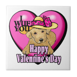 Labrador Retriever Valentijnsdag Tegeltje