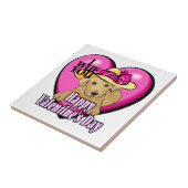 Labrador Retriever Valentijnsdag Tegeltje (Zijkant)