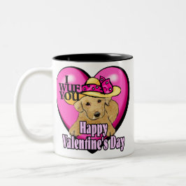 Labrador Retriever Valentijnsdag Tweekleurige Koffiemok