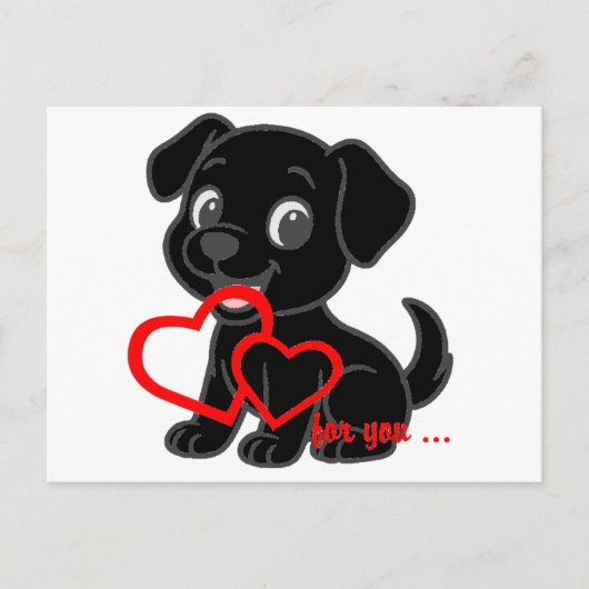 Labrador Retriever Valentijnskaarten Briefkaart (Voorkant)