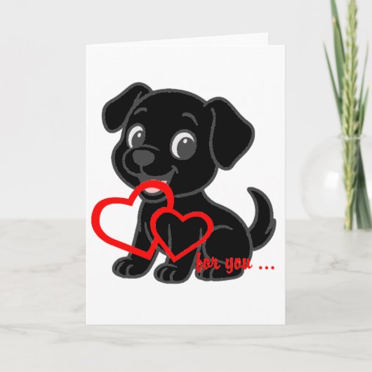 Labrador Retriever Valentijnskaarten Kaart (Voorkant)