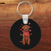Labrador Retriever Valentine Dog Lover Heart  Sleutelhanger (Voorkant)