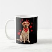 Labrador Retriever Valentines Day Dog Lover Heart  Koffiemok (Links)