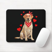 Labrador Retriever Valentines Day Dog Lover Heart  Muismat (Met muis)