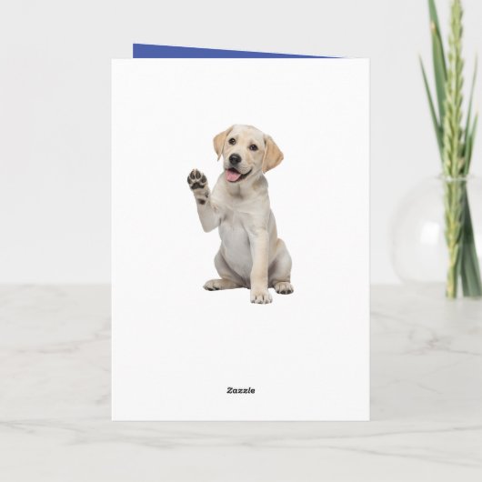 Labrador Retriever Verjaardag Gele Lab Puppy Hond Kaart (Achterkant)