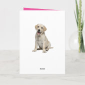 Labrador Retriever Verjaardag Yellow Lab Puppy Hon Kaart (Achterkant)