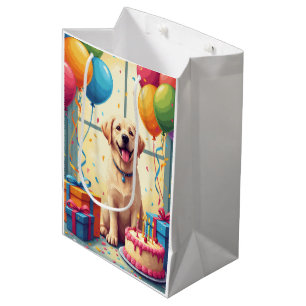 Labrador Retriever Verjaardagsfeest Medium Cadeauzakje