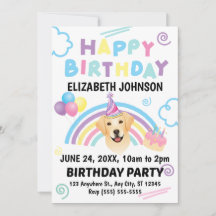 Labrador Retriever Verjaardagsuitnodiging