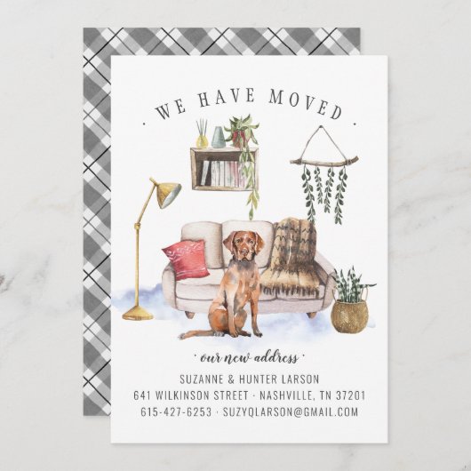 Labrador Retriever | Verplaatsingsaankondiging Aankondiging (Voorkant / Achterkant)