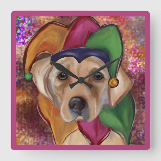 LABRADOR RETRIEVER VIERKANTE KLOK (Voorkant)