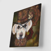 Labrador Retriever Vierkante Klok (Hoek)