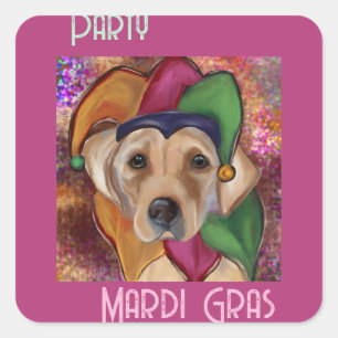 LABRADOR RETRIEVER VIERKANTE STICKER