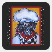 LABRADOR RETRIEVER VIERKANTE STICKER (Voorkant)