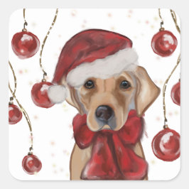 LABRADOR RETRIEVER  VIERKANTE STICKER