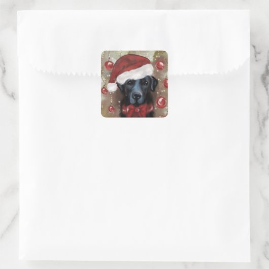 Labrador Retriever  Vierkante Sticker (Tas)