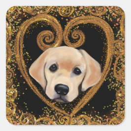 Labrador Retriever Vierkante Sticker