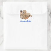 Labrador Retriever Vierkante Sticker (Tas)