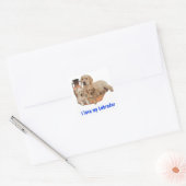 Labrador Retriever Vierkante Sticker (Envelop)
