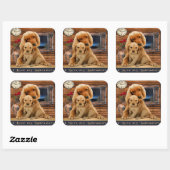 Labrador Retriever Vierkante Sticker (Vel)