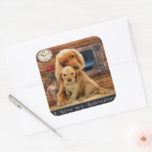 Labrador Retriever Vierkante Sticker (Envelop)