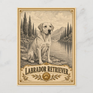 Labrador Retriever, Vintage Heritage Hond Briefkaart