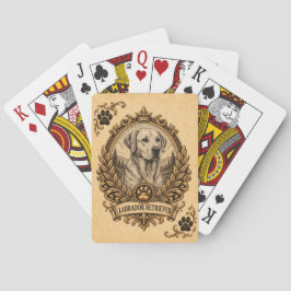 Labrador Retriever, Vintage Heritage Hond Pokerkaarten