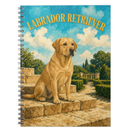 Labrador Retriever, Vintage Watercolor Honden Kuns Notitieboek
