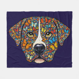 Labrador Retriever Vlinder Kaleidoscoop Portret Fleece Deken